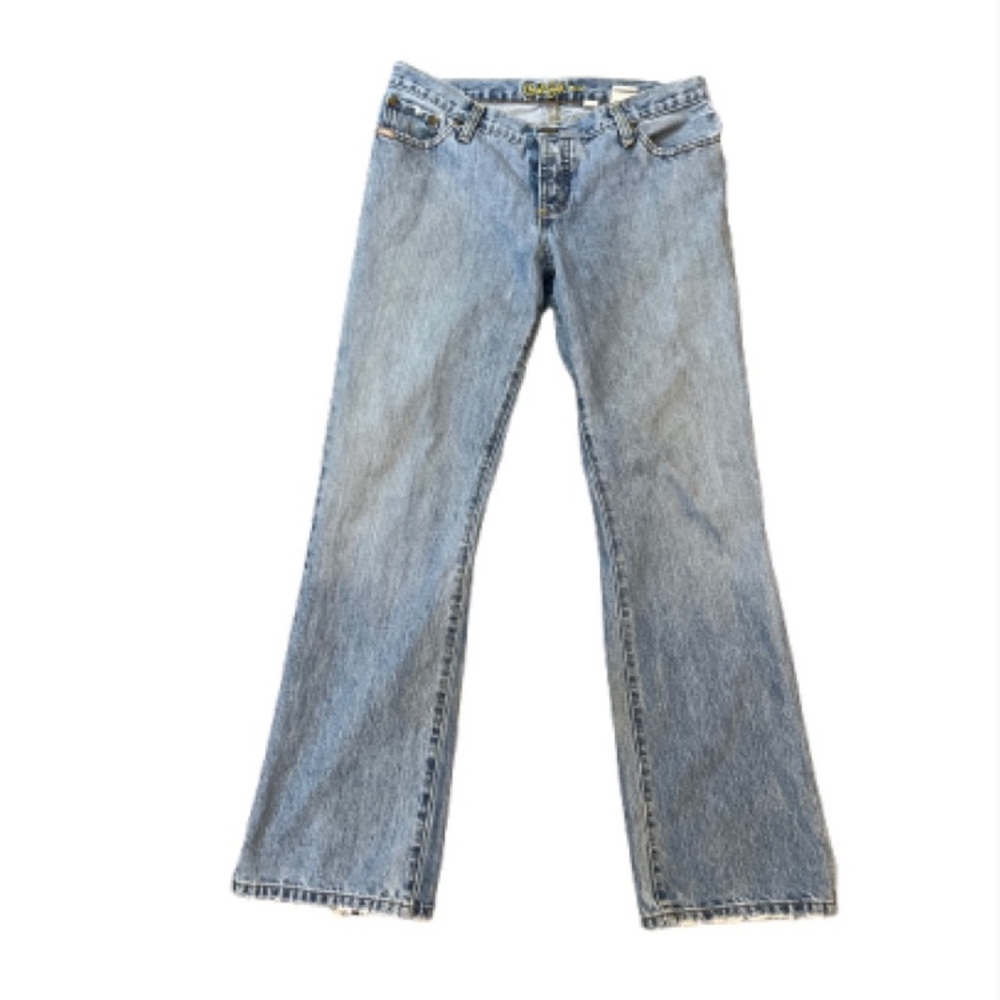 Cruel Girl Vintage Blue Straight slight bootcut Jeans Slim Classic Style
